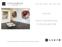 Tablet Screenshot of laurakormangallery.com